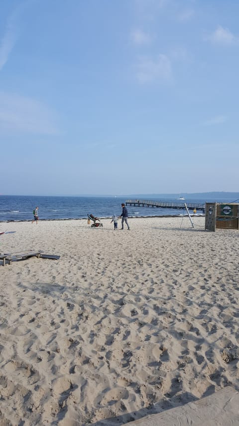 Beach nearby, sun loungers