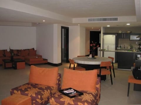 TV Room to the left (with privacy curtain) and table for 6