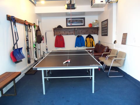 Heated Ski Prep Garage with Boot/Mitten Dryers & Ping Pong (Table down)