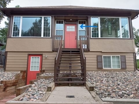 Front of house - upstairs unit only