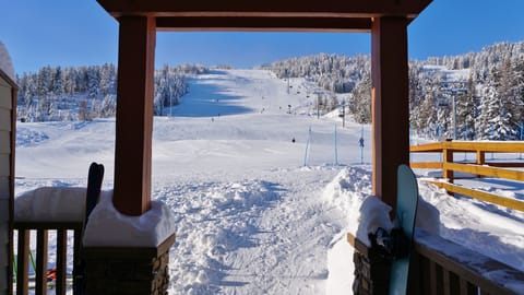 View from back door - ski right in...