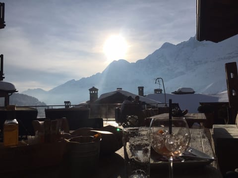 The view from the terrasse from the restaurant next door.