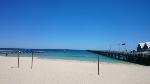 Beach nearby, sun loungers