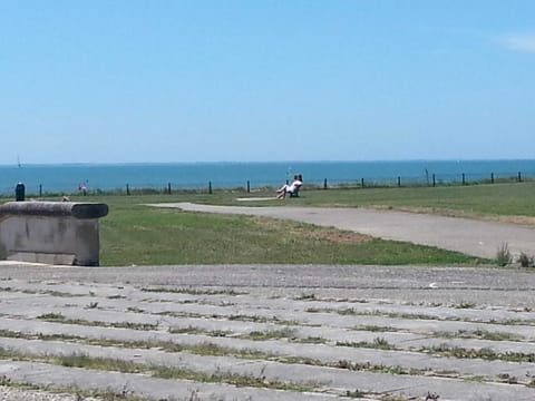 Beach nearby, sun loungers