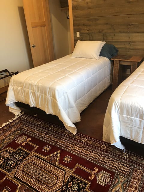 Bedroom converted to a twin bed setup.