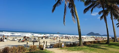 Beach nearby, sun loungers