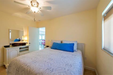 Second bedroom has large closet and both bedrooms have ceiling fans.