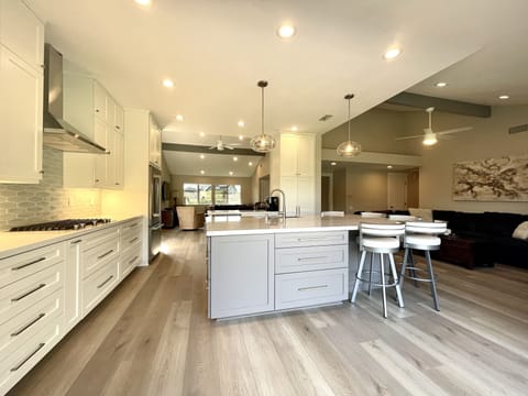 Family room is to the right and living/dining room in the background