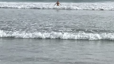 On the beach, beach towels