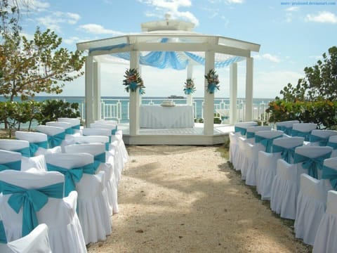 Outdoor banquet area