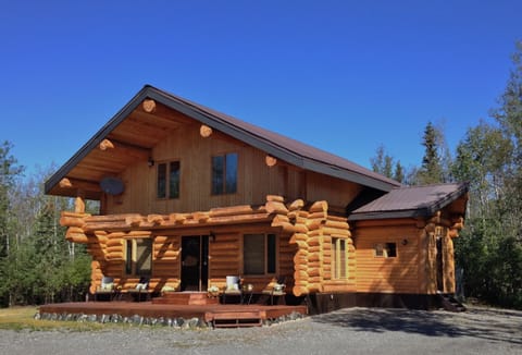Majestic log home with over 3 acres of private property