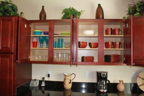 Kitchen fully stocked with everything you should require.