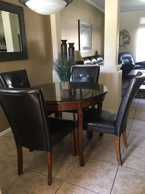 Comfortable dining area.