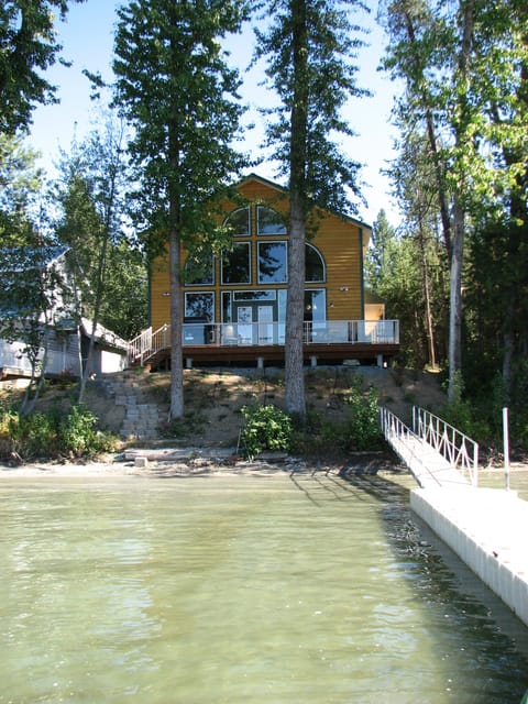 view from the dock, the house is now painted dark brown. Taken in Oct. 2013