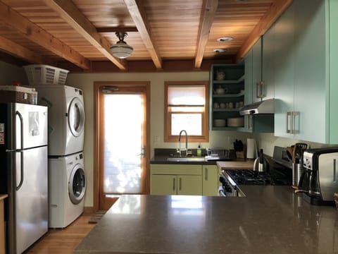 Kitchen with beautiful wood ceiling