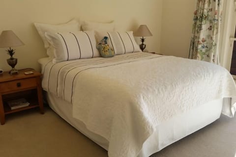 Bedroom with waterfall view