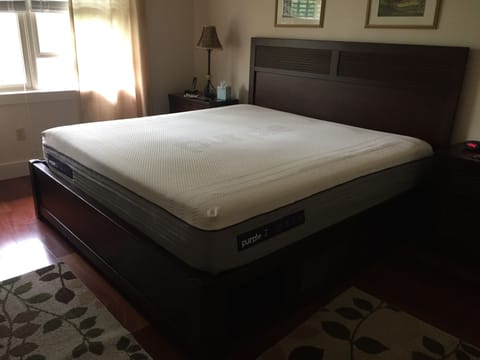 Master has a purple mattress from purple.com