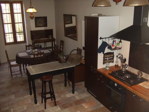 main kitchen and dining room on ground floor