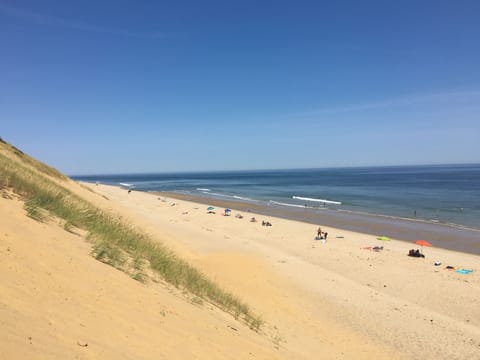 Beach nearby, sun loungers