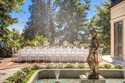 Outdoor banquet area