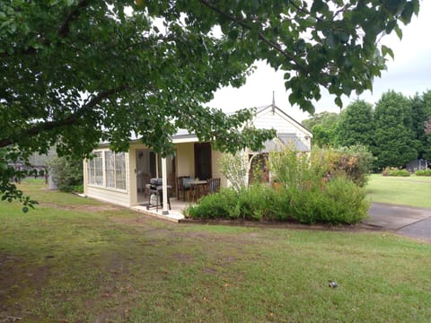 cottage is on 5 acres and overlooks paddocks trees and hills.