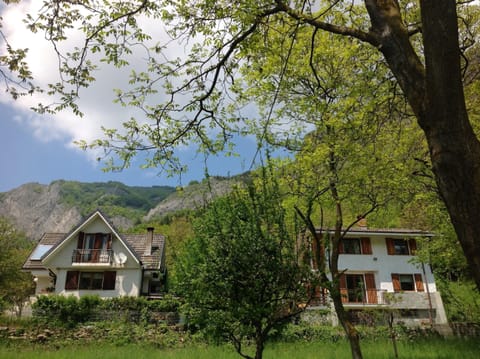 The house on the right is yours, we are in the one on the left.