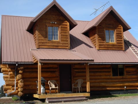 Log home on 5 acre view parcel. Just 5.8 miles from downtown Homer