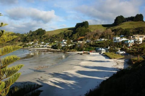 Beach nearby, sun loungers