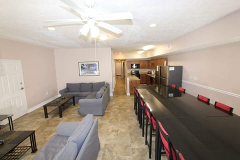 Living area | Flat-screen TV, video-game console, DVD player, foosball