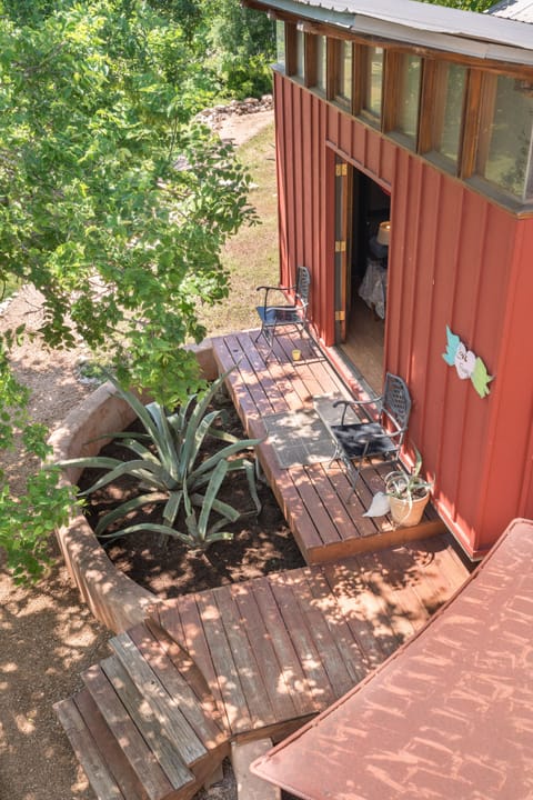 View from your sunset deck where you can chill in the hanging chairs!