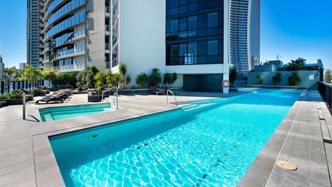 A heated pool, a lap pool