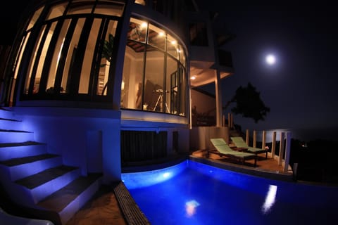Night time exterior during full-moon.