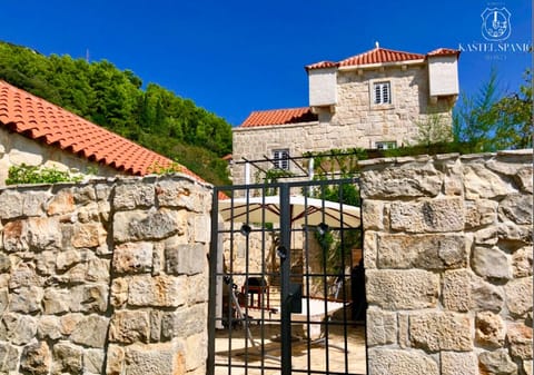Front of House with view of lower terrace
