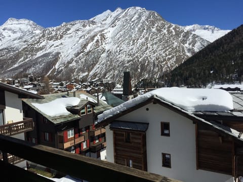 view over village from bedroom balcony