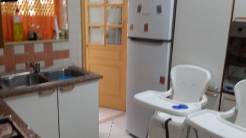 Fridge, oven, stovetop, highchair