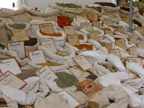 Cogolin market spice stall