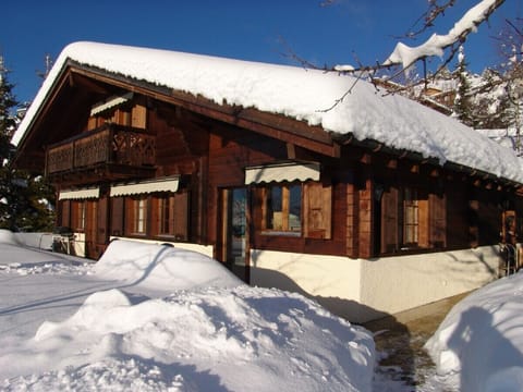 Chalet in winter.
