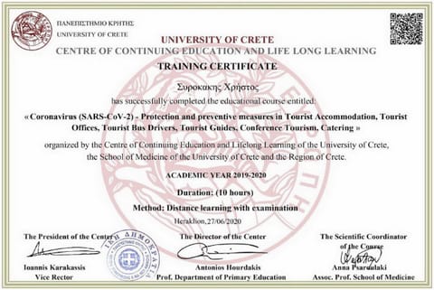 Training Certificate for Coronavirus (SARS-CoV-2)