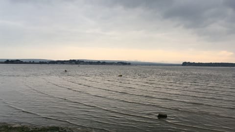 Beach nearby, sun loungers