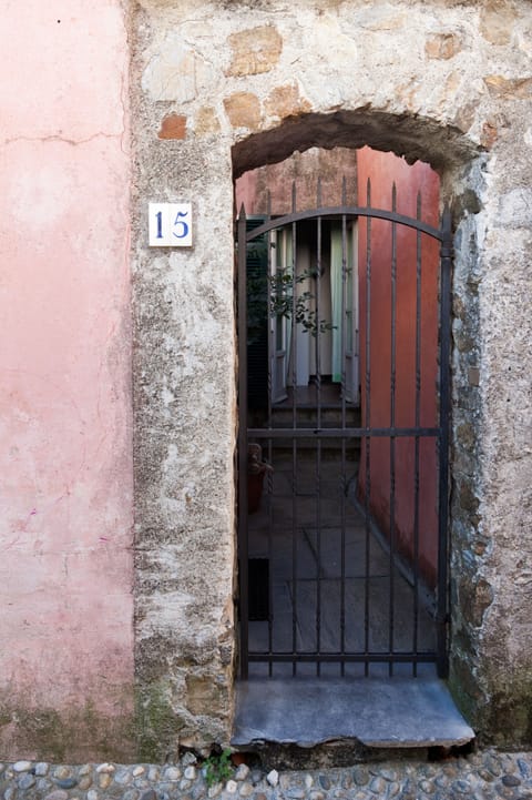The small patio to access the house
