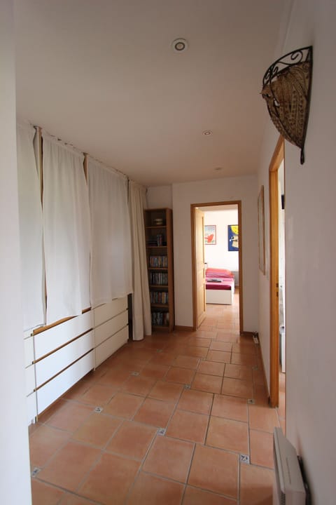 Downstairs hallway with lots of storage