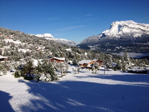 View from the chalet in the winter