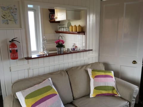 Kitchen area. Well equipped with induction hob, oven, coffee maker & microwave