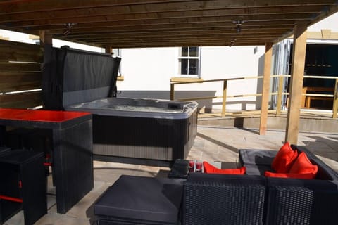 Relax in the hot tub