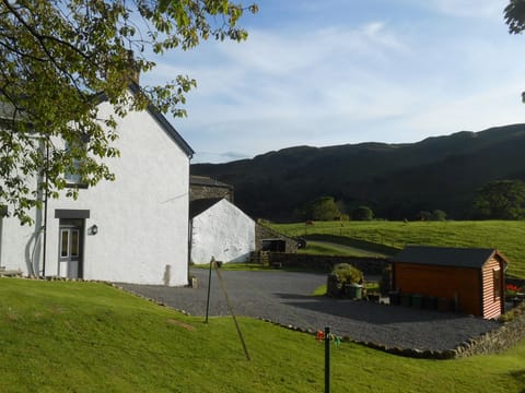 Lawn area next to Bram cragg Cottage and summer house.