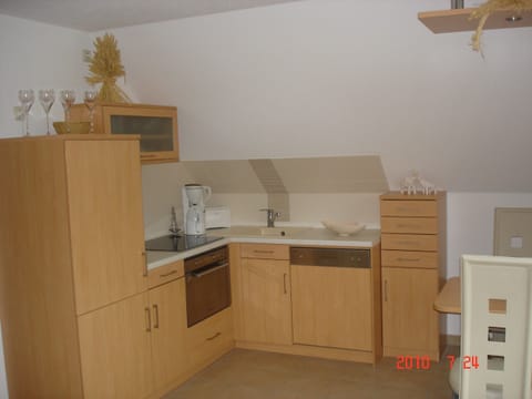 Fridge, microwave, dishwasher, coffee/tea maker