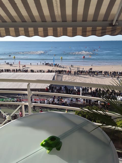 Beach nearby, sun loungers