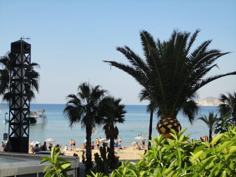 Beach nearby, sun loungers