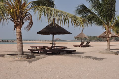 Beach nearby, sun loungers, beach towels