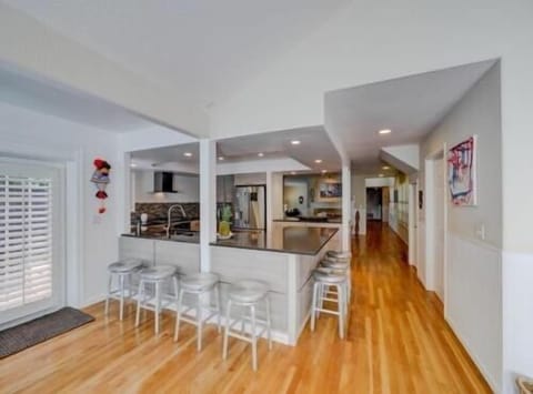 View from rear family room to kitchen